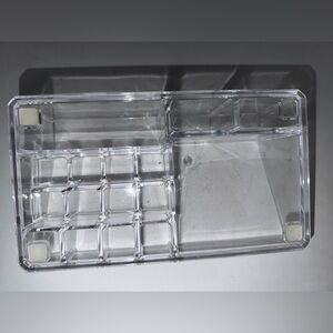 Clear Acrylic Organizer Tray - Multi-Compartment